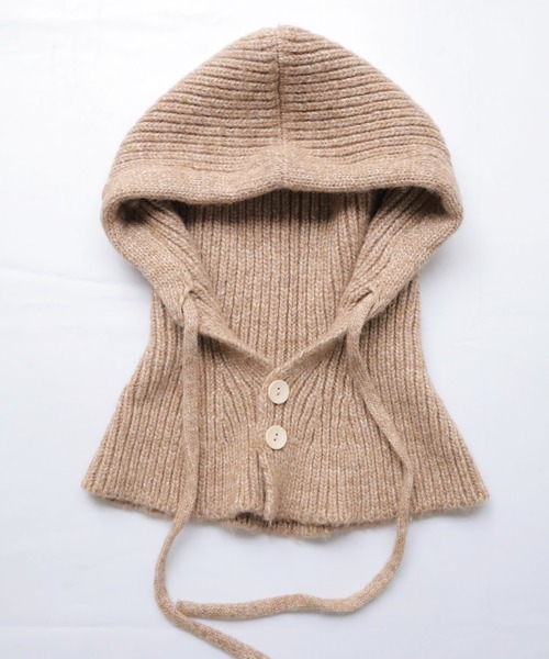 Crisp（クリスプ）の「リボンニットバラクラバ（ニットキャップ/ビーニー・レディース・ベージュ/アイボリー・FREE）」の14枚目の写真