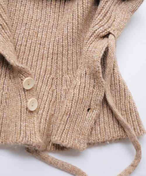 Crisp（クリスプ）の「リボンニットバラクラバ（ニットキャップ/ビーニー・レディース・ベージュ/アイボリー・FREE）」の15枚目の写真