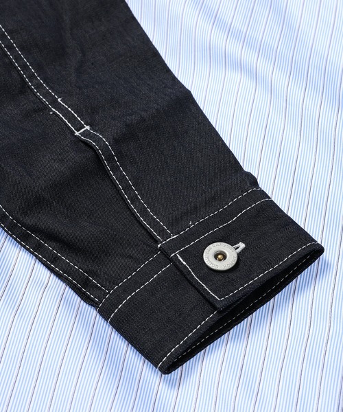 COMME des GARCONS HOMME(コム デ ギャルソン・オム)の「COTTON STRIPE & COTTON DENIM SHIRTS(シャツ/ブラウス・メンズ・ネイビー・XS/S/M/L)」の4枚目の写真