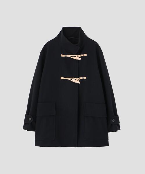 MARGARET HOWELL（マーガレットハウエル）の「LIGHT FLANNEL WOOL COAT（ダッフルコート・レディース・ブラック・2/1）」の12枚目の写真
