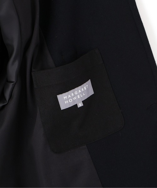 MARGARET HOWELL（マーガレットハウエル）の「LIGHT FLANNEL WOOL COAT（ダッフルコート・レディース・ブラック・2/1）」の6枚目の写真