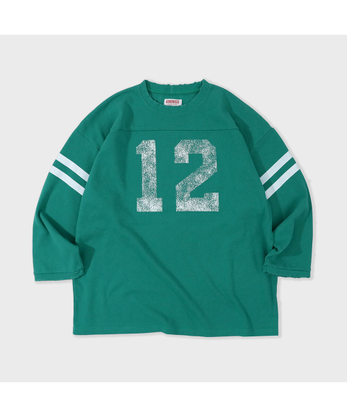 GOODNIES(グーニーズ)の「ヴィンテージサッカー3/4スリーブ。グリーン(Tシャツ/カットソー・メンズ・グリーン・LARGE/X-LARGE)」の1枚目の写真