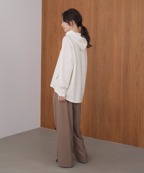 Bou Jeloud(ブージュルード)の「シルキーダンボールコクーンパーカー(パーカー・レディース・ブラック/オフホワイト/グレー・FREE)」の22枚目の写真