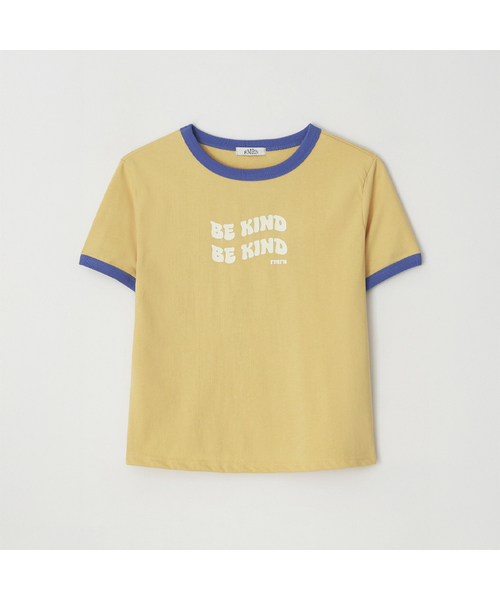 RMRN(アルエームアルエヌ)の「BE KIND RINGER T-SHIRT(Tシャツ/カットソー・レディース・イエロー/グリーン/クリーム/ラベンダー・FREE)」の1枚目の写真