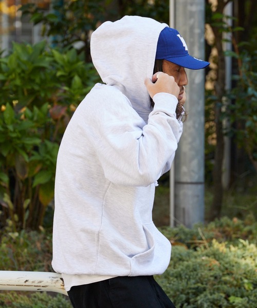 ROOPTOKYO（ループトウキョウ）の「無地ボディ ベーシック プルオーバーパーカー 中肉厚生地（パーカー・メンズ・ホワイト/ブラック/グレー/アッシュグレー/ライトブルー/レッド/ネイビー/オリーブ/バーガンディー・S/M/L/XL）」の22枚目の写真