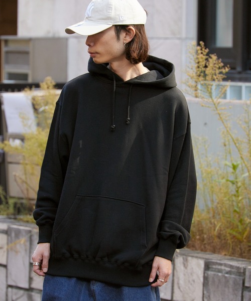 ROOPTOKYO（ループトウキョウ）の「無地ボディ ベーシック プルオーバーパーカー 中肉厚生地（パーカー・メンズ・ホワイト/ブラック/グレー/アッシュグレー/ライトブルー/レッド/ネイビー/オリーブ/バーガンディー・S/M/L/XL）」の10枚目の写真