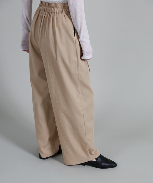 select MOCA Et（セレクトモカエト）の「【Et】Two-Tuck Ribbon Straight Pants（スラックス・レディース・ブラック/ベージュ・LARGE/MEDIUM）」の9枚目の写真