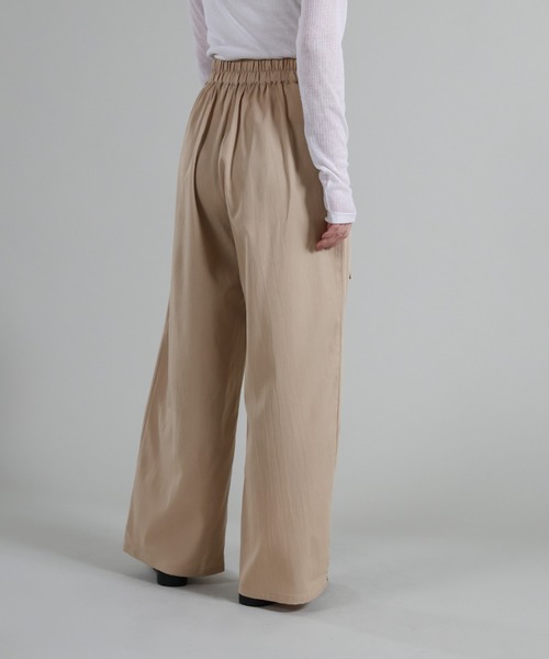 select MOCA Et（セレクトモカエト）の「【Et】Two-Tuck Ribbon Straight Pants（スラックス・レディース・ブラック/ベージュ・LARGE/MEDIUM）」の8枚目の写真