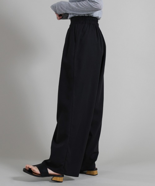 select MOCA Et（セレクトモカエト）の「【Et】Two-Tuck Ribbon Straight Pants（スラックス・レディース・ブラック/ベージュ・LARGE/MEDIUM）」の20枚目の写真