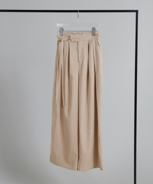 select MOCA Et（セレクトモカエト）の「【Et】Two-Tuck Ribbon Straight Pants（スラックス・レディース・ブラック/ベージュ・LARGE/MEDIUM）」の18枚目の写真