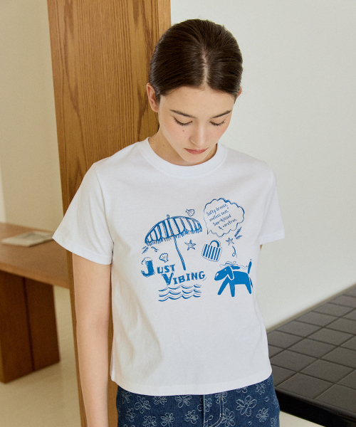 YUPPE（ヨッペ）の「PIKNIC DOG T-SHIRT_WHITE（Tシャツ/カットソー・レディース・その他・FREE）」の6枚目の写真
