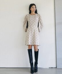 カミフラワーワンピース - ライトベージュ