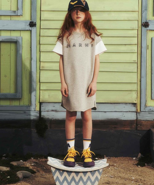 MARNI（マルニ）Kids & Junior ブランドロゴワンピース MARNI（マルニ） ワンピース Kids ＆ Junior カシミアブレンドブランド