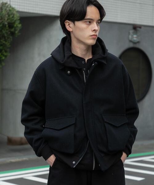 SENSE OF PLACE by URBAN RESEARCH（センスオブプレイスバイアーバンリサーチ）の「『UR TECH』カットメルトンブルゾン（ブルゾン・メンズ・カーキ/ブラック/ブラウン・LARGE/MEDIUM）」の6枚目の写真