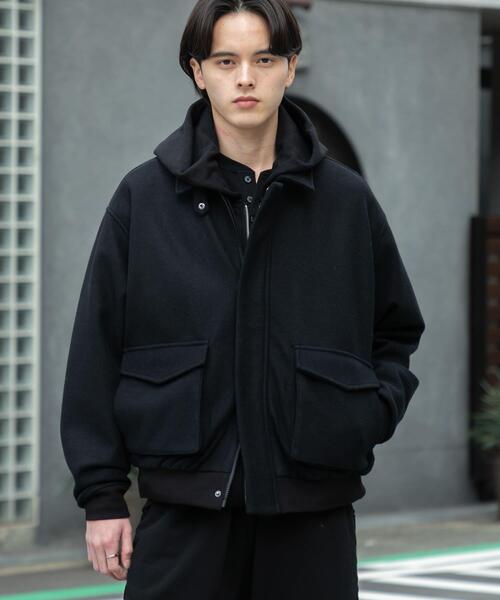 SENSE OF PLACE by URBAN RESEARCH（センスオブプレイスバイアーバンリサーチ）の「『UR TECH』カットメルトンブルゾン（ブルゾン・メンズ・カーキ/ブラック/ブラウン・LARGE/MEDIUM）」の8枚目の写真