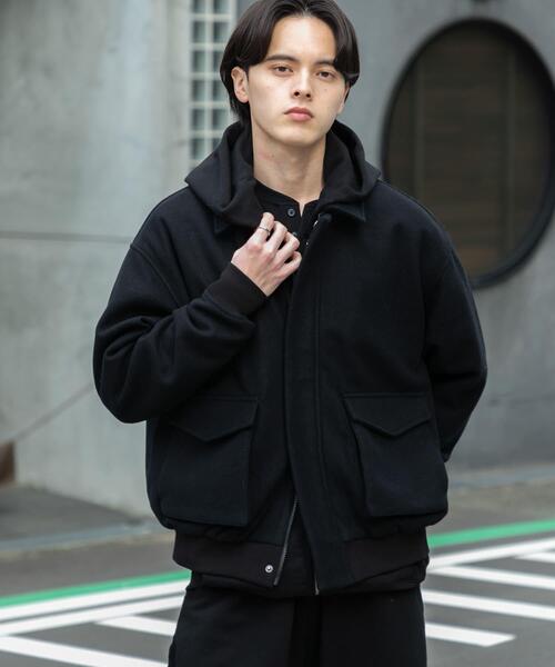 SENSE OF PLACE by URBAN RESEARCH（センスオブプレイスバイアーバンリサーチ）の「『UR TECH』カットメルトンブルゾン（ブルゾン・メンズ・カーキ/ブラック/ブラウン・LARGE/MEDIUM）」の10枚目の写真