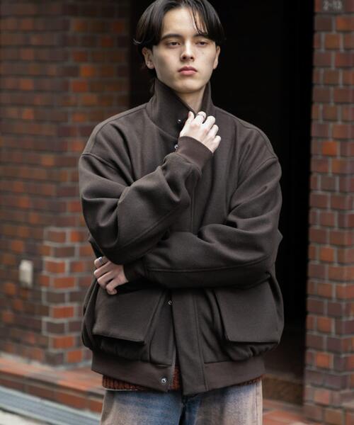 SENSE OF PLACE by URBAN RESEARCH（センスオブプレイスバイアーバンリサーチ）の「『UR TECH』カットメルトンブルゾン（ブルゾン・メンズ・カーキ/ブラック/ブラウン・LARGE/MEDIUM）」の17枚目の写真