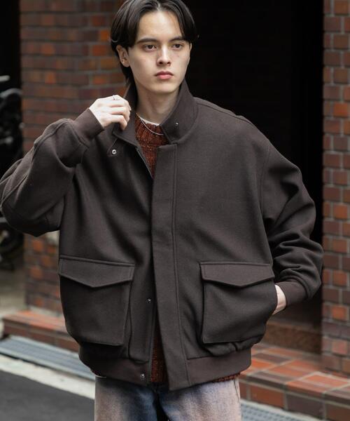 SENSE OF PLACE by URBAN RESEARCH（センスオブプレイスバイアーバンリサーチ）の「『UR TECH』カットメルトンブルゾン（ブルゾン・メンズ・カーキ/ブラック/ブラウン・LARGE/MEDIUM）」の18枚目の写真