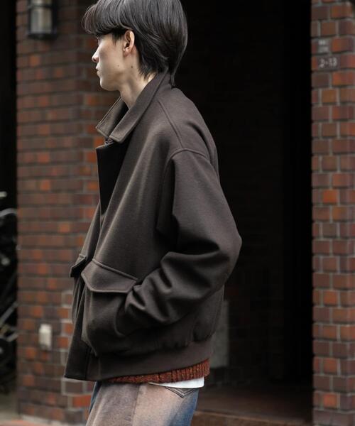 SENSE OF PLACE by URBAN RESEARCH（センスオブプレイスバイアーバンリサーチ）の「『UR TECH』カットメルトンブルゾン（ブルゾン・メンズ・カーキ/ブラック/ブラウン・LARGE/MEDIUM）」の20枚目の写真