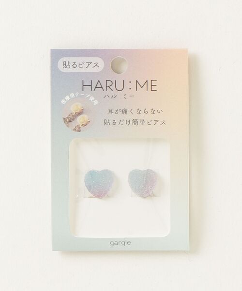 gargle（ガーグル）の「gargle ガーグル：HARU:ME シリーズ　ハルミー８　ハート　グミイヤリング(貼るピアス)（イヤリング・レディース・ブルー/ピンク・FREE）」の5枚目の写真