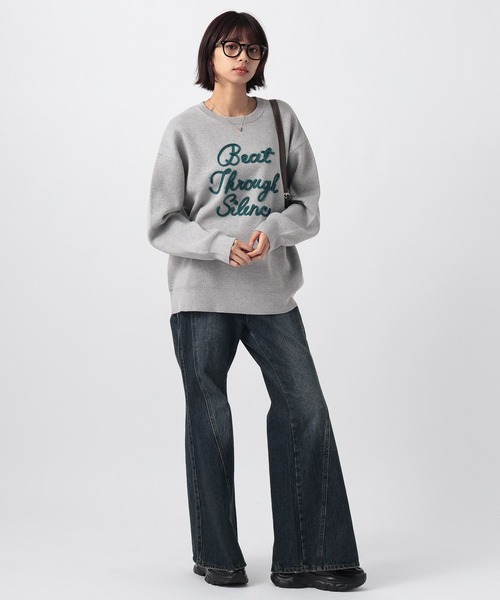 PAGEBOY(ページボーイ)の「ロープロゴニットプルオーバー(Tシャツ/カットソー・レディース・オフホワイト/ブラック/グレー・FREE)」の14枚目の写真