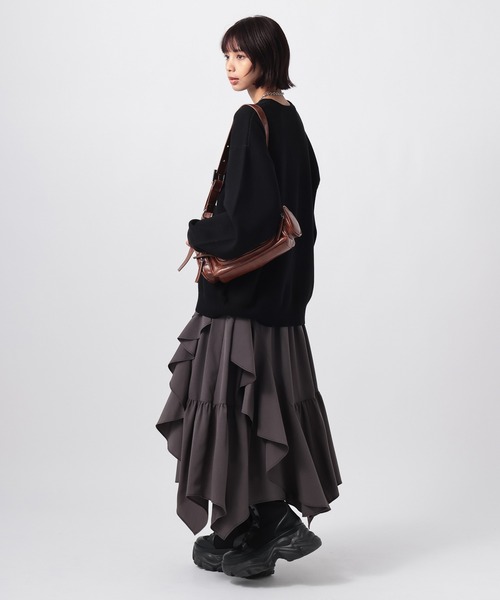 PAGEBOY(ページボーイ)の「ロープロゴニットプルオーバー(Tシャツ/カットソー・レディース・オフホワイト/ブラック/グレー・FREE)」の9枚目の写真