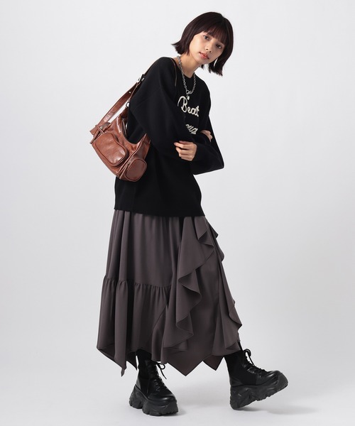 PAGEBOY(ページボーイ)の「ロープロゴニットプルオーバー(Tシャツ/カットソー・レディース・オフホワイト/ブラック/グレー・FREE)」の8枚目の写真