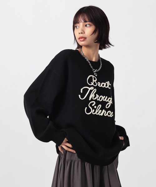 PAGEBOY(ページボーイ)の「ロープロゴニットプルオーバー(Tシャツ/カットソー・レディース・オフホワイト/ブラック/グレー・FREE)」の11枚目の写真