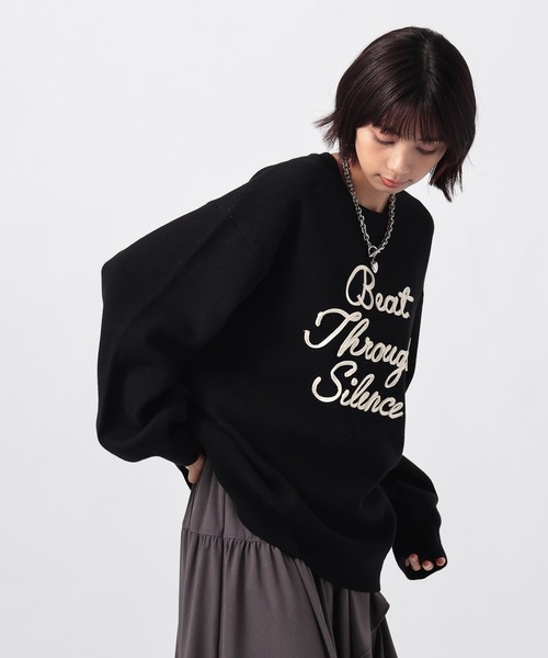 PAGEBOY(ページボーイ)の「ロープロゴニットプルオーバー(Tシャツ/カットソー・レディース・オフホワイト/ブラック/グレー・FREE)」の12枚目の写真