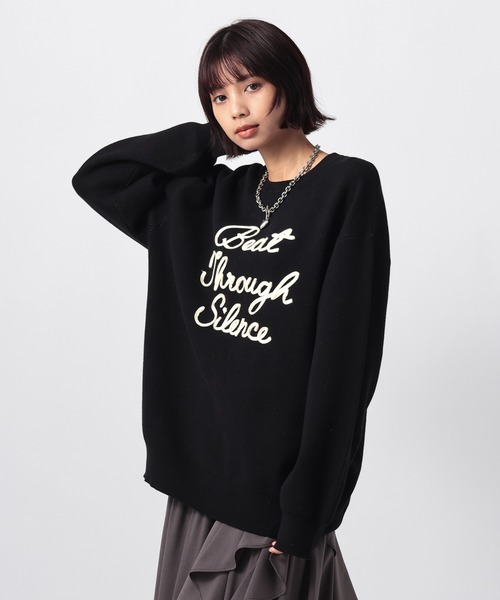 PAGEBOY(ページボーイ)の「ロープロゴニットプルオーバー(Tシャツ/カットソー・レディース・オフホワイト/ブラック/グレー・FREE)」の10枚目の写真