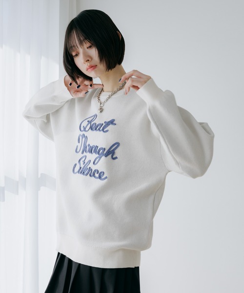 PAGEBOY(ページボーイ)の「ロープロゴニットプルオーバー(Tシャツ/カットソー・レディース・オフホワイト/ブラック/グレー・FREE)」の5枚目の写真