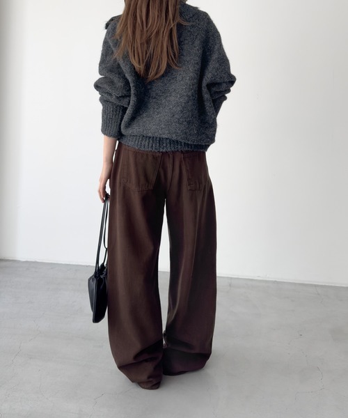 CANAL JEAN（キャナルジーン）の「El mar　裏起毛カーブパンツ（その他パンツ・レディース・ブラウン・SMALL/MEDIUM）」の3枚目の写真