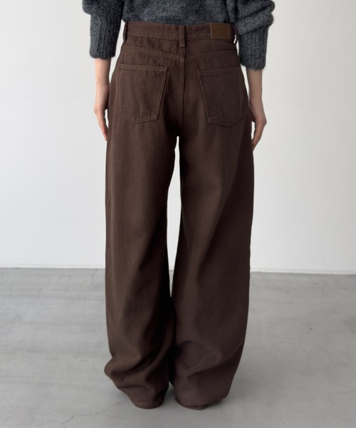 CANAL JEAN（キャナルジーン）の「El mar　裏起毛カーブパンツ（その他パンツ・レディース・ブラウン・SMALL/MEDIUM）」の8枚目の写真