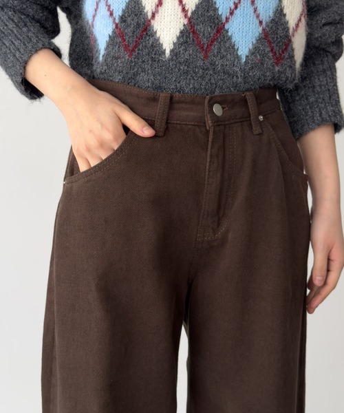 CANAL JEAN（キャナルジーン）の「El mar　裏起毛カーブパンツ（その他パンツ・レディース・ブラウン・SMALL/MEDIUM）」の9枚目の写真