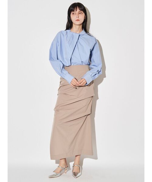 ELENDEEK（エレンディーク）の「ツイストギャザーブラウス（シャツ/ブラウス・レディース・オフホワイト/ブルー/ピンク・FREE）」の8枚目の写真