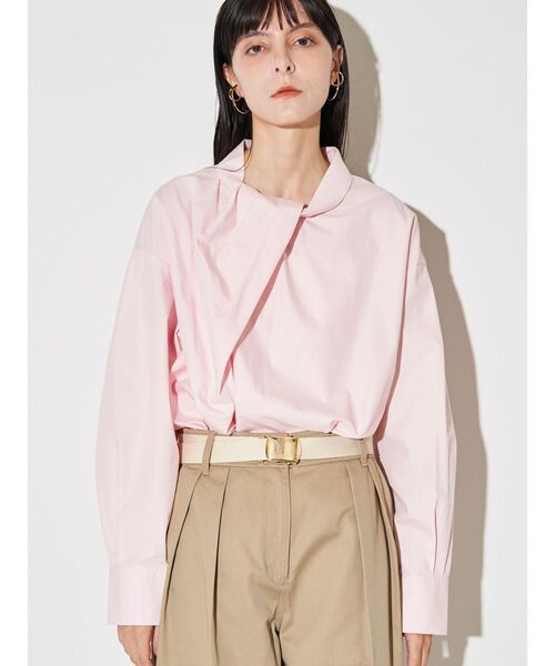 ELENDEEK（エレンディーク）の「ツイストギャザーブラウス（シャツ/ブラウス・レディース・オフホワイト/ブルー/ピンク・FREE）」の17枚目の写真