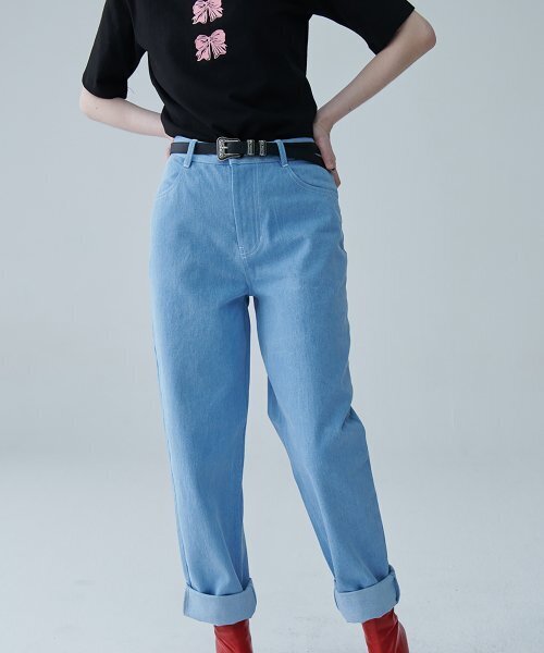 MIMICAWE(ミミカウィ)の「MM 239 デニムパンツ/ライトブルー(デニムパンツ・レディース・その他・LARGE/MEDIUM/SMALL)」の2枚目の写真
