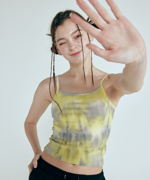 KINETICLO(キネティクロ)の「リップクロップ袖なしタンクトップ(イエロー)(Tシャツ/カットソー・レディース・その他・ONE)」の4枚目の写真