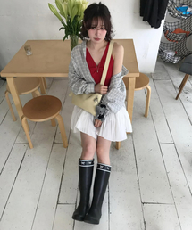 FORRR（フォルンルン）の「Lace Ribbon Rainboots - Black（レインシューズ）」