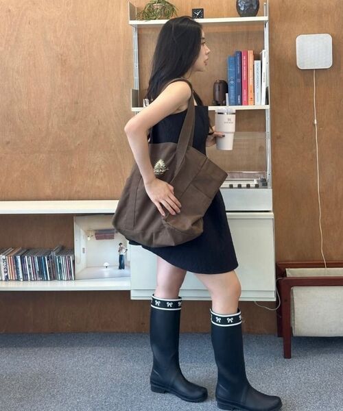 FORRR（フォルンルン）の「Lace Ribbon Rainboots - Black（レインシューズ・レディース・ブラック・23cm/24cm/25cm）」の7枚目の写真