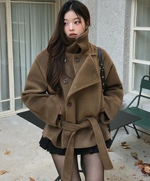 レディースのダッフルコート（ブラウン/茶色系・フードなし