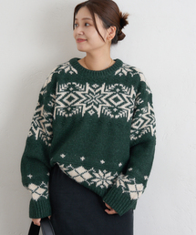 ノルディック」に該当するニット/セーター（グリーン・カーキ/緑色系