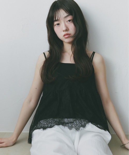 セール】バックリボンレースキャミソールビスチェ（キャミソール
