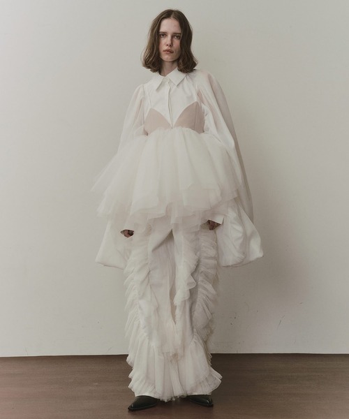 LA BELLE ETUDE（ラベルエチュード）の「WING SLEEVE BLⅡ（シャツ/ブラウス・レディース・ブラック/ホワイト・FREE）」の5枚目の写真