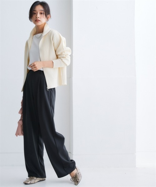 nissen（ニッセン）の「【花粉がつきにくい】ストレートパンツ＜大きいサイズ有＞（その他パンツ・レディース・ライトベージュ/ブラック/ネイビー・S/M/L/LL/3L）」の9枚目の写真