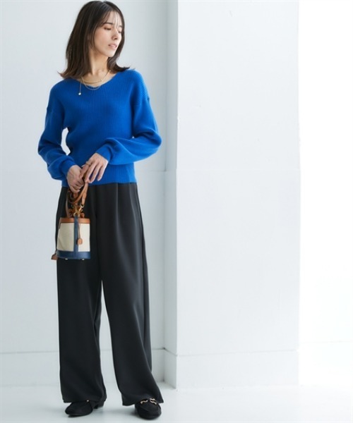 nissen（ニッセン）の「【花粉がつきにくい】ストレートパンツ＜大きいサイズ有＞（その他パンツ・レディース・ライトベージュ/ブラック/ネイビー・S/M/L/LL/3L）」の10枚目の写真