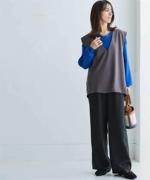 nissen（ニッセン）の「【花粉がつきにくい】ストレートパンツ＜大きいサイズ有＞（その他パンツ・レディース・ライトベージュ/ブラック/ネイビー・S/M/L/LL/3L）」の11枚目の写真