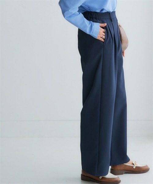 nissen（ニッセン）の「【花粉がつきにくい】ストレートパンツ＜大きいサイズ有＞（その他パンツ・レディース・ライトベージュ/ブラック/ネイビー・S/M/L/LL/3L）」の14枚目の写真