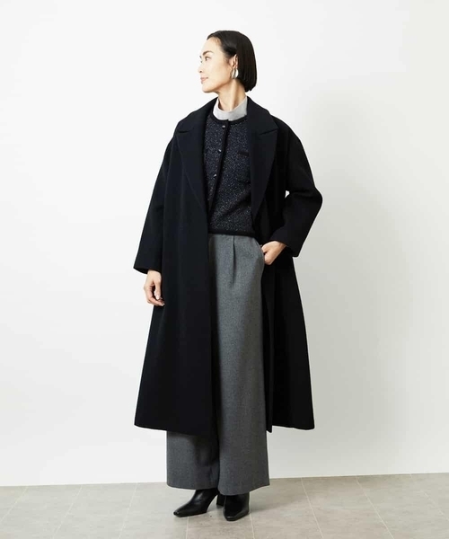 MICHEL KLEIN(ミッシェル・クラン)の「ツィード調モールニットジャケット(カーディガン/ボレロ・レディース・オレンジ系その他/ブラック・38)」の15枚目の写真