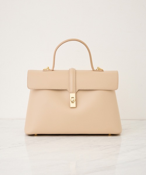 VIS（ビス）の「【新色追加】【軽量】ひねり金具ワンハンドルバッグ/2WAY（ハンドバッグ・レディース・ブラック系その他/グレー系その他/ベージュ/キャメル/ブラック・FREE）」の4枚目の写真